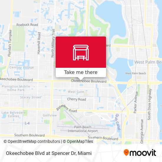 Mapa de OKEECHOBEE BLVD at SPENCER DR