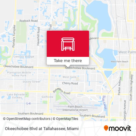 Okeechobee Blvd at Tallahassee map