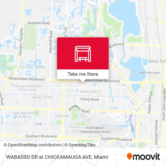 Mapa de WABASSO DR at CHICKAMAUGA AVE