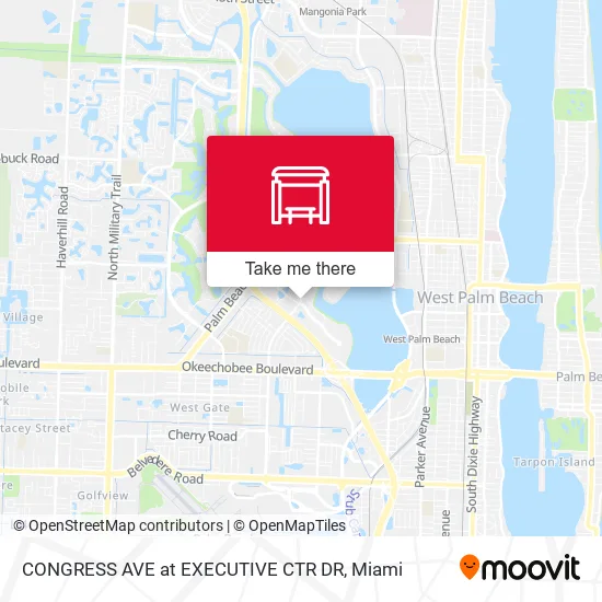 CONGRESS AVE at EXECUTIVE CTR DR map