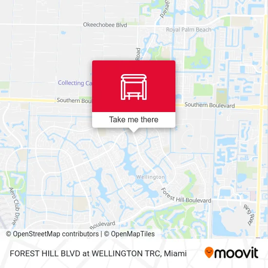 FOREST HILL BLVD at WELLINGTON TRC map