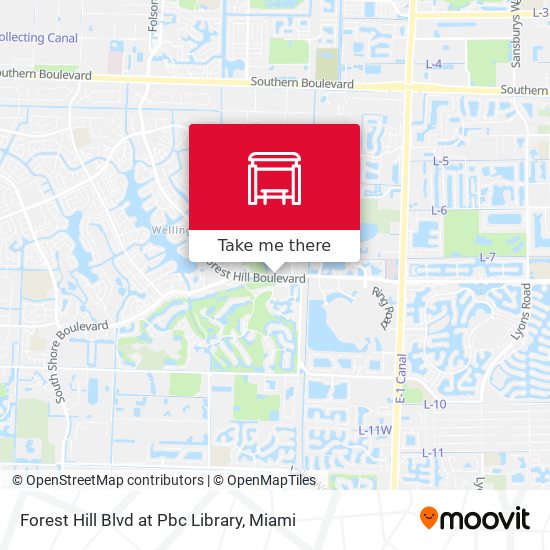 Forest Hill Blvd at Pbc Library map