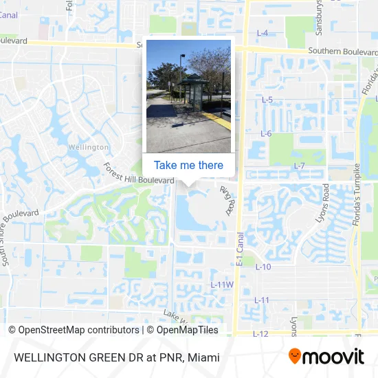 WELLINGTON GREEN DR at PNR map