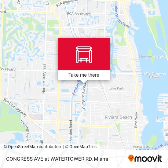 CONGRESS AVE at WATERTOWER RD map