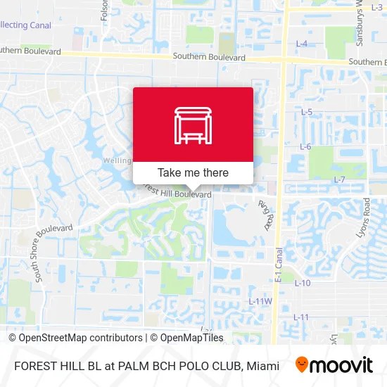 FOREST HILL BL at PALM BCH POLO CLUB map
