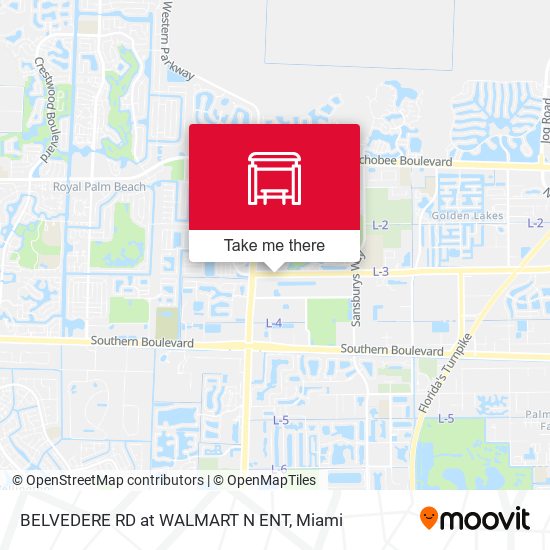 Mapa de BELVEDERE RD at WALMART N ENT