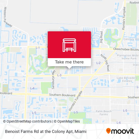 Benoist Farms Rd at  the Colony Apt map