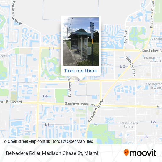 Mapa de Belvedere Rd at Madison Chase St