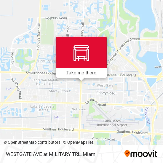 Mapa de WESTGATE AVE at MILITARY TRL