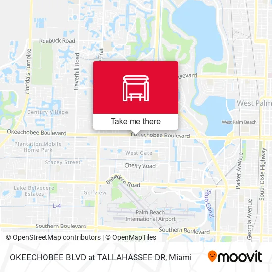 Mapa de OKEECHOBEE BLVD at TALLAHASSEE DR