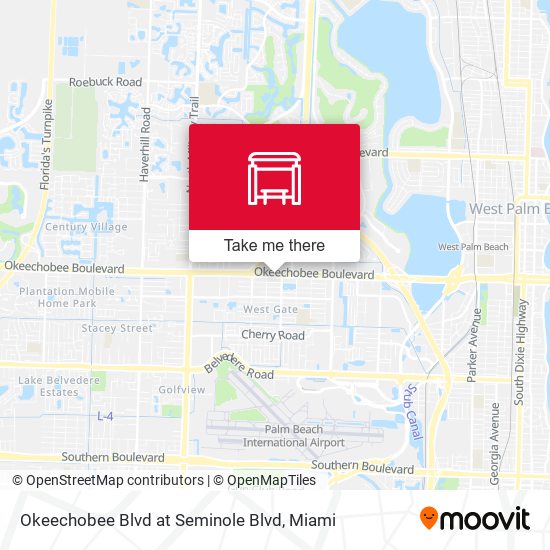 Okeechobee Blvd at Seminole Blvd map