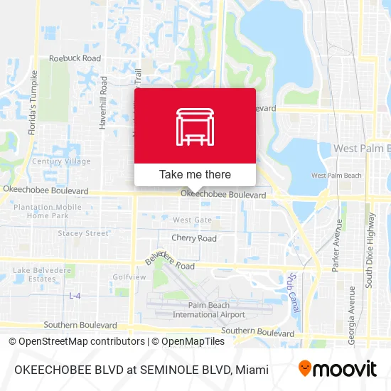 Mapa de OKEECHOBEE BLVD at SEMINOLE BLVD