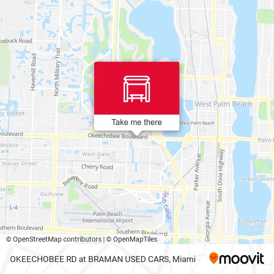 Mapa de OKEECHOBEE RD at BRAMAN USED CARS