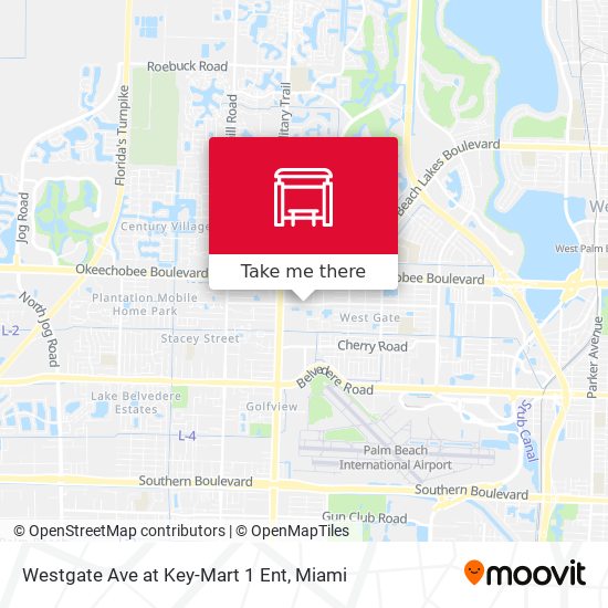 Westgate Ave at Key-Mart 1 Ent map