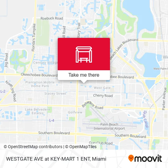 Mapa de WESTGATE AVE at KEY-MART 1 ENT
