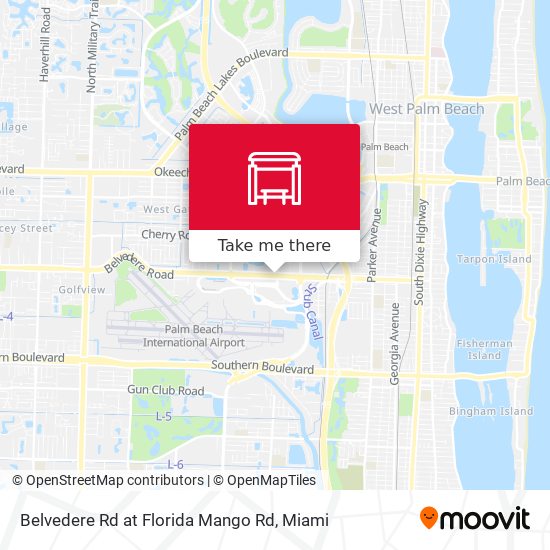Belvedere Rd at Florida Mango Rd map