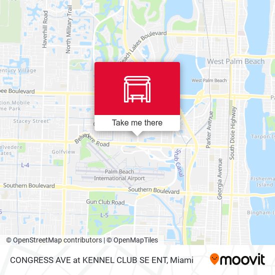 Mapa de CONGRESS AVE at  KENNEL CLUB SE ENT