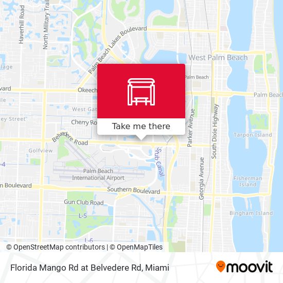 Florida Mango Rd at Belvedere Rd map