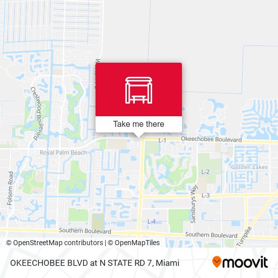 Mapa de Okeechobee Blvd at N State Rd 7