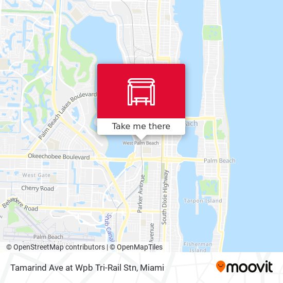 Tamarind Ave at  Wpb Tri-Rail Stn map