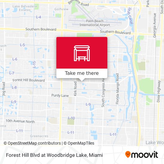 Forest Hill Blvd at  Woodbridge Lake map