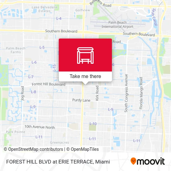 FOREST HILL BLVD at ERIE TERRACE map