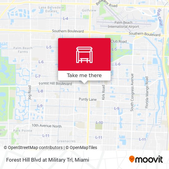 Forest Hill Blvd at Military Trl map