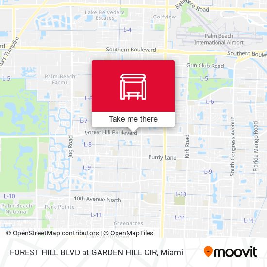 FOREST HILL BLVD at GARDEN HILL CIR map