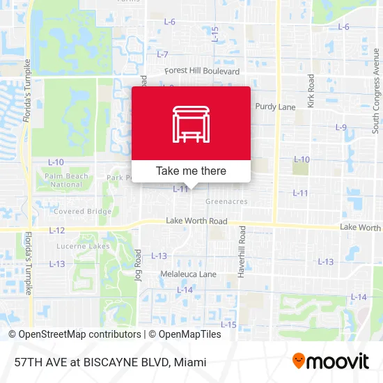 57TH AVE at BISCAYNE BLVD map