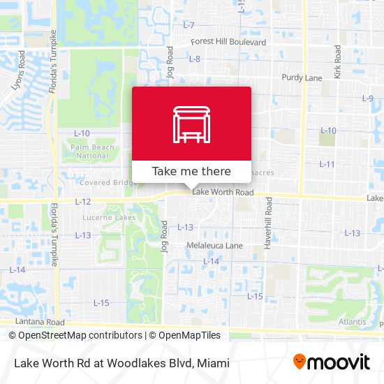 Mapa de Lake Worth Rd at Woodlakes Blvd