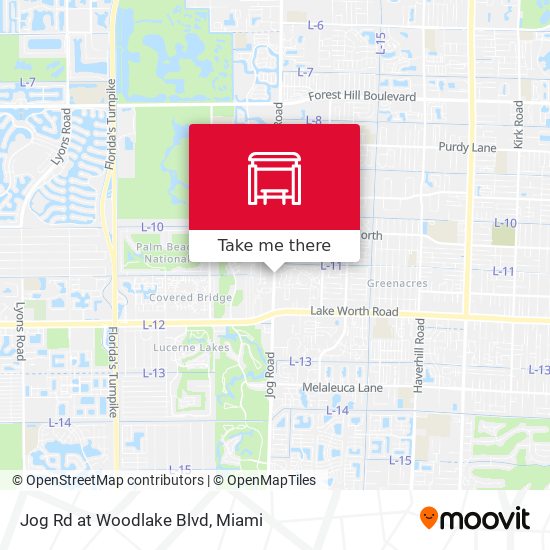 Jog Rd at Woodlake Blvd map