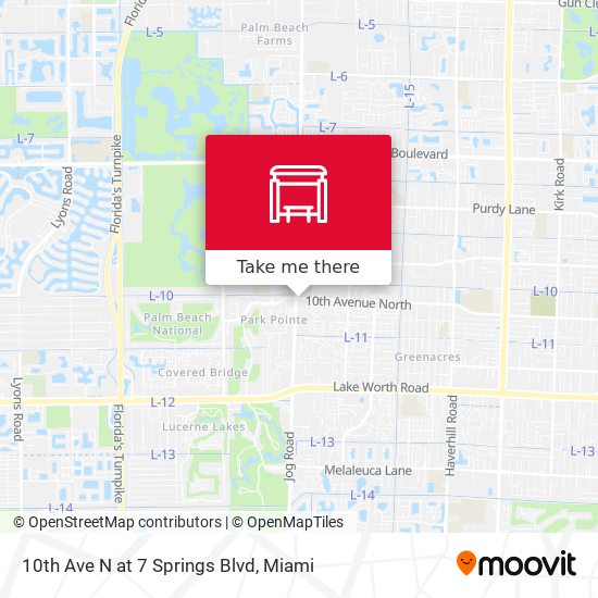 Mapa de 10th Ave N at 7 Springs Blvd