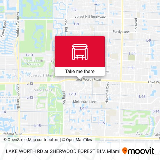 LAKE WORTH RD at SHERWOOD FOREST BLV map