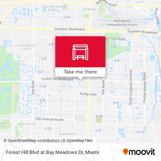 Forest Hill Blvd at Bay Meadows Dr map