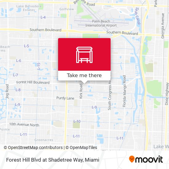 Forest Hill Blvd at Shadetree Way map