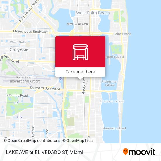 LAKE AVE at EL VEDADO ST map