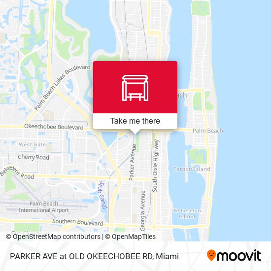 Mapa de PARKER AVE at OLD OKEECHOBEE RD