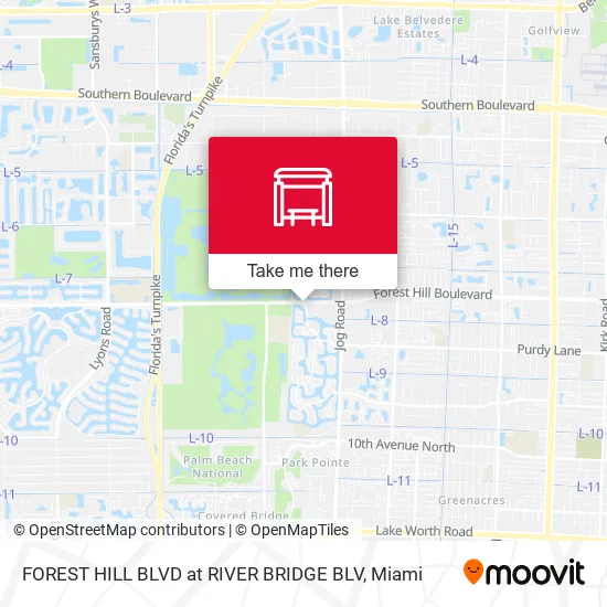 Mapa de FOREST HILL BLVD at RIVER BRIDGE BLV