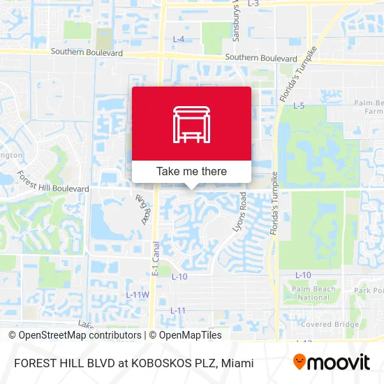 FOREST HILL BLVD at KOBOSKOS PLZ map
