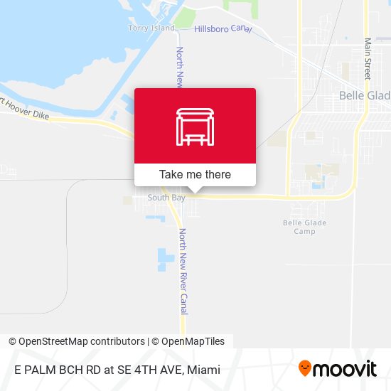E PALM BCH RD at SE 4TH AVE map