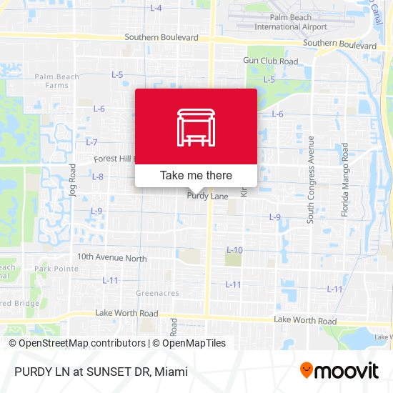 Purdy Ln at  Sunset Dr map