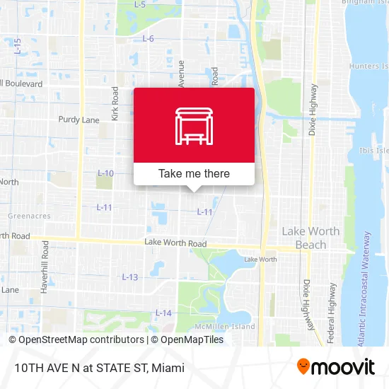 10TH AVE N at STATE ST map