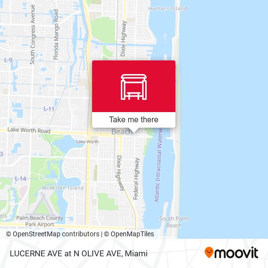 Lucerne Ave at N Olive Ave map