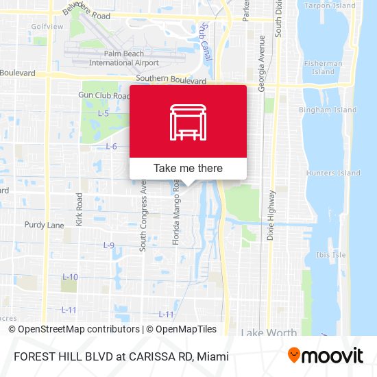 FOREST HILL BLVD at CARISSA RD map