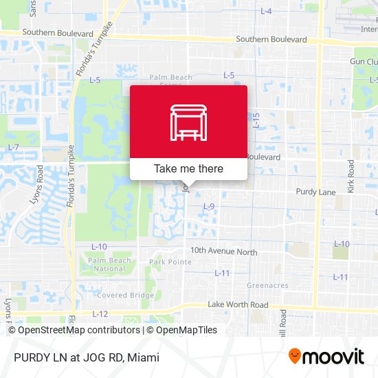 Mapa de PURDY LN at JOG RD