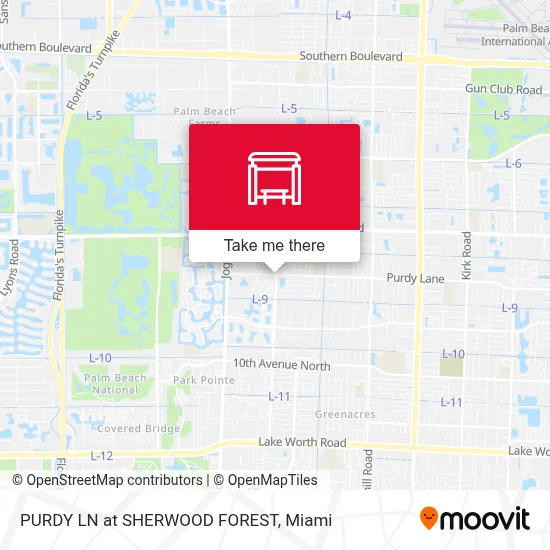 PURDY LN at SHERWOOD FOREST map
