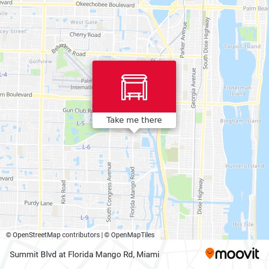 Summit Blvd at Florida Mango Rd map