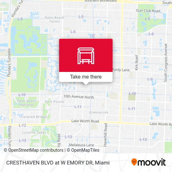 CRESTHAVEN BLVD at  W EMORY DR map