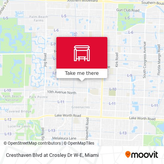 Cresthaven Blvd at   Crosley Dr W-E map