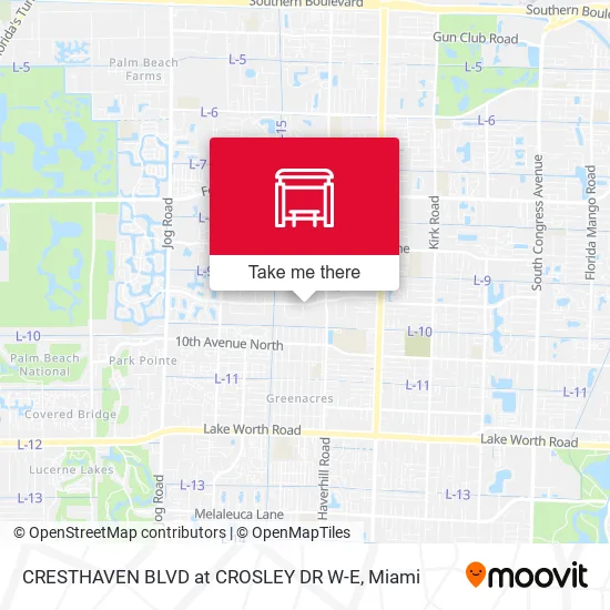 CRESTHAVEN BLVD at   CROSLEY DR W-E map